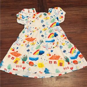 Lola + The Boys Whimsical Rainbow Dress